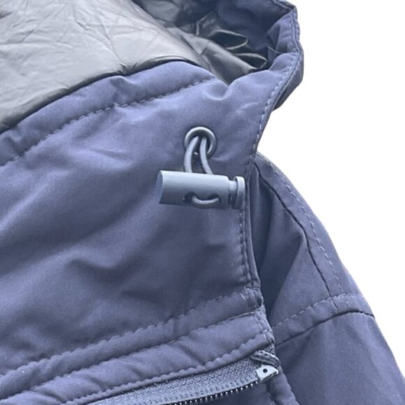 ZARA NWOT Men's Hooded Puffer Parka Long Navy Blue Size Medium - Picture 10 of 16